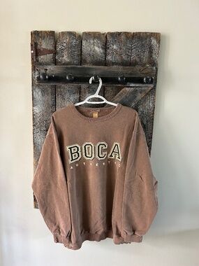 Men's Vintage BOCA 100% Cotton Faded Brown Crewneck